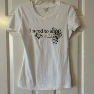 Abercrombie “I need to shop ASAP” Embellished T-Shirt